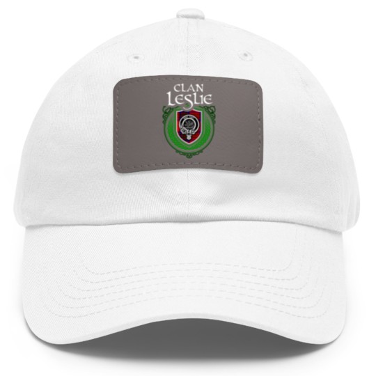 Discover Clan Leslie Scottish Tartan Dad Hat With Leather Patch
