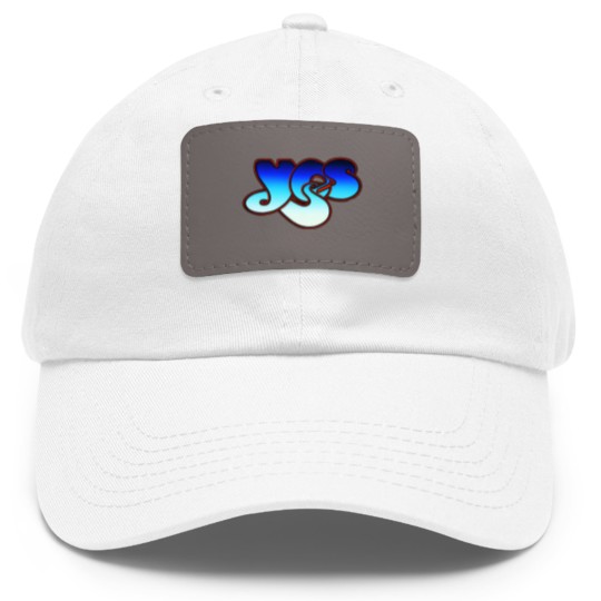 Discover Blue Yes Logo Dad Hat With Leather Patch
