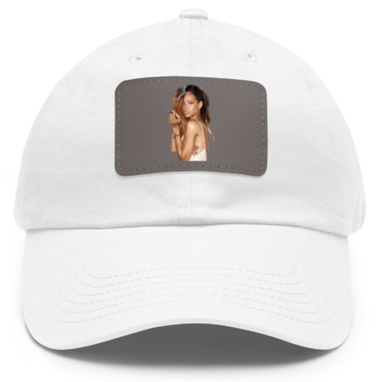 Discover Rihanna Dad Hat With Leather Patch, Rihanna Dad Hat With Leather Patch