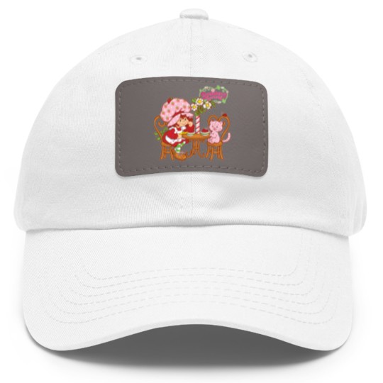 Discover Strawberry Shortcake strawberry shortcake and cat Dad Hat With Leather Patch