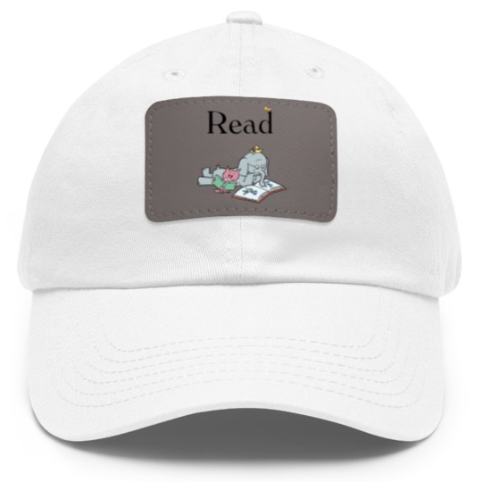 Discover It's A Good Day To Read Book - Elephant And Piggie Comic - Dad Hat With Leather Patch