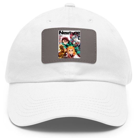 Discover Newtype Kimetsu Magazine Dad Hat With Leather Patch
