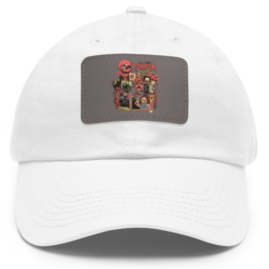 Discover Retro Horror Night  Dad Hat With Leather Patch, Halloween Dad Hat With Leather Patch, Vintage 90s Halloween Movies