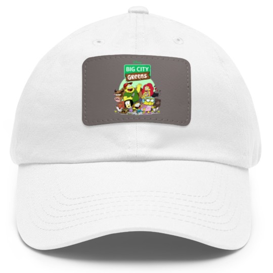 Discover Big City Greens Dad Hat With Leather Patch Big City Greens Family Dad Hat With Leather Patch Cricket Green Tilly Green Bill Green Dad Hat With Leather Patch
