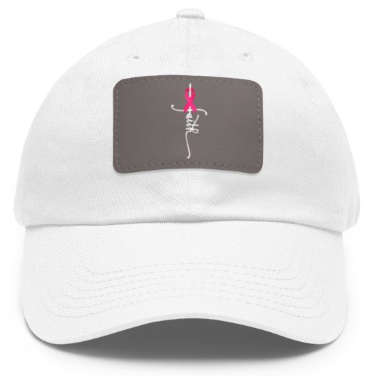 Discover Breast Cancer Faith Breast Cancer Awareness Dad Hat With Leather Patch