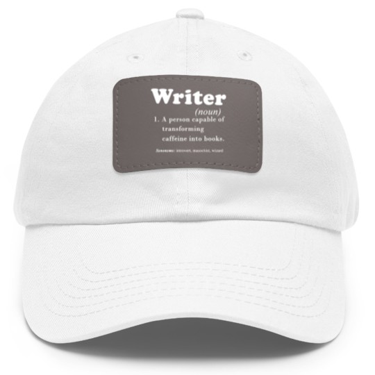 Discover Writer Dad Hat With Leather Patch Dad Hat With Leather Patch