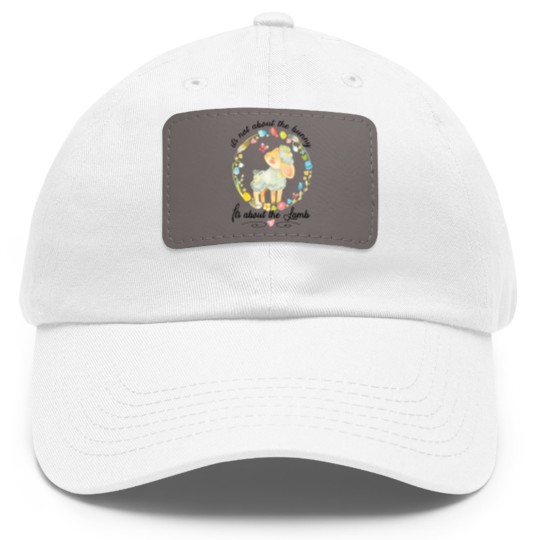 Discover Christian Easter Not About The Bunny Floral Lamb Dad Hat With Leather Patch