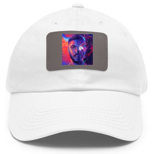 Discover Kid Cudi Dad Hat With Leather Patch, Kid Cudi Dad Hat With Leather Patch