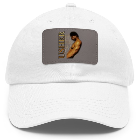 Discover Usher Band Tees  Rap Tees  Vintage Vintage 00s Usher Rap Unisex Dad Hat With Leather Patch