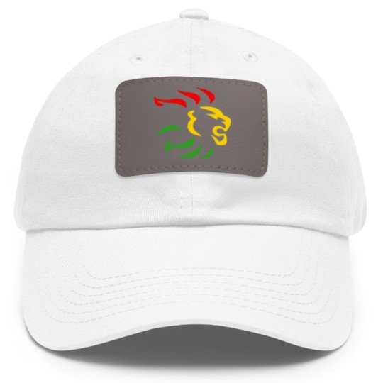 Discover Rasta Lion reggae Dad Hat With Leather Patch