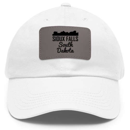 Discover Sioux Falls South Dakota Skyline Dad Hat With Leather Patch
