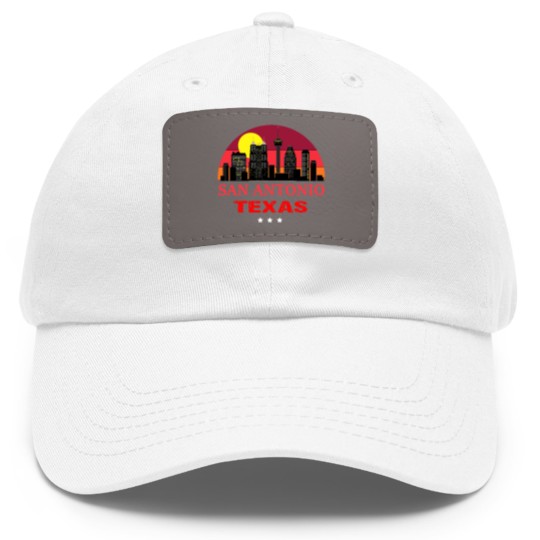 Discover Vintage San Antonio USA Souvenir Dad Hat With Leather Patch
