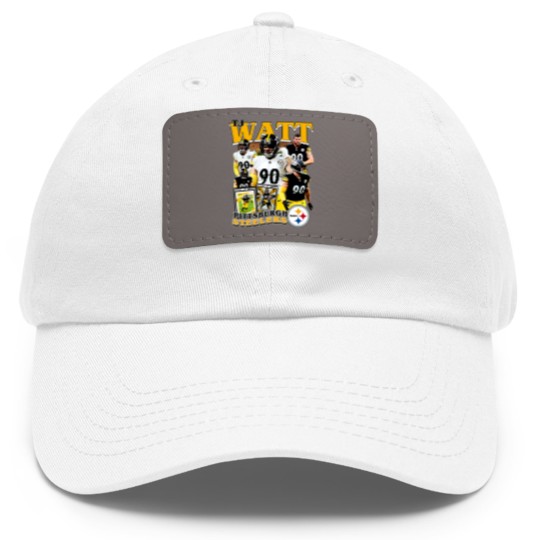 Discover Vintage 90s Graphic Style T. J. Watt Dad Hat With Leather Patch, Football Dad Hat With Leather Patch