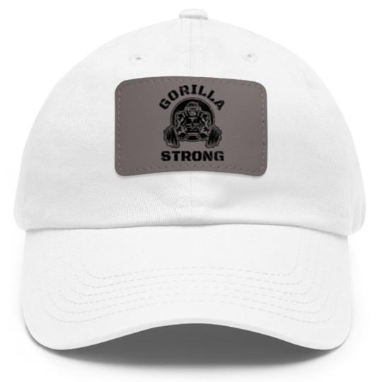 Discover GORILLA STRONG Gym Dad Hat With Leather Patch, Workout Dad Hat With Leather Patch, Gorilla Dad Hat With Leather Patch