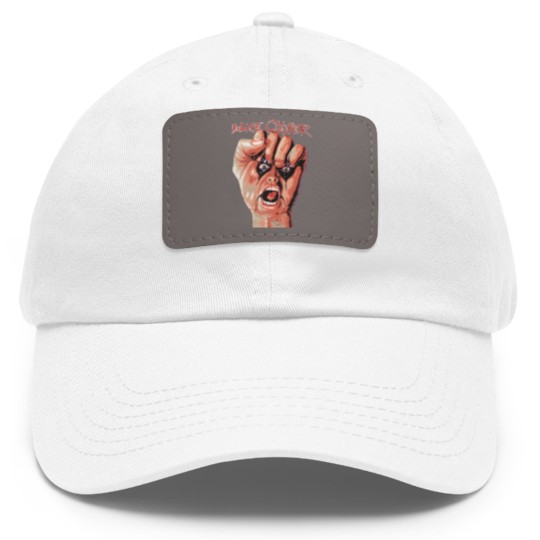 Discover Alice Cooper Tour Rock Music Dad Hat With Leather Patch, Alice Cooper, Raise Your Fist and Yell Dad Hat With Leather Patch