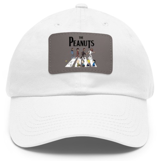 Discover The peanut walking Abbey Road Dad Hat With Leather Patch Dad Hat With Leather Patch