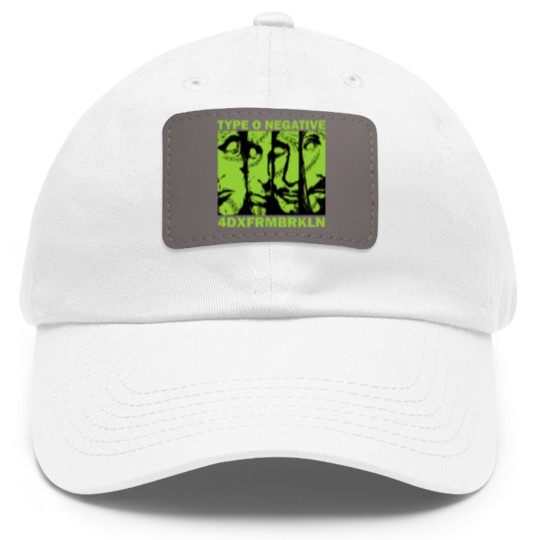 Discover Type O Negative World Coming Down Album Cover Dad Hat With Leather Patch, Hard Rock Music Dad Hat With Leather Patch