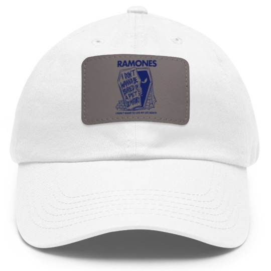 Discover Ramones Dad Hat With Leather Patch, Ramones Dad Hat With Leather Patch