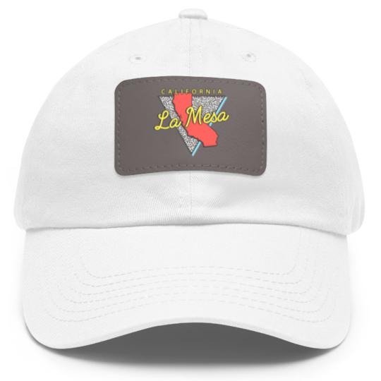 Discover La Mesa California Triangle - La Mesa - Dad Hat With Leather Patch