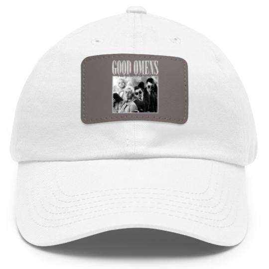 Discover Good Omens Movie Dad Hat With Leather Patch, Aziraphale 2023 Movie Bootleg Dad Hat With Leather Patch