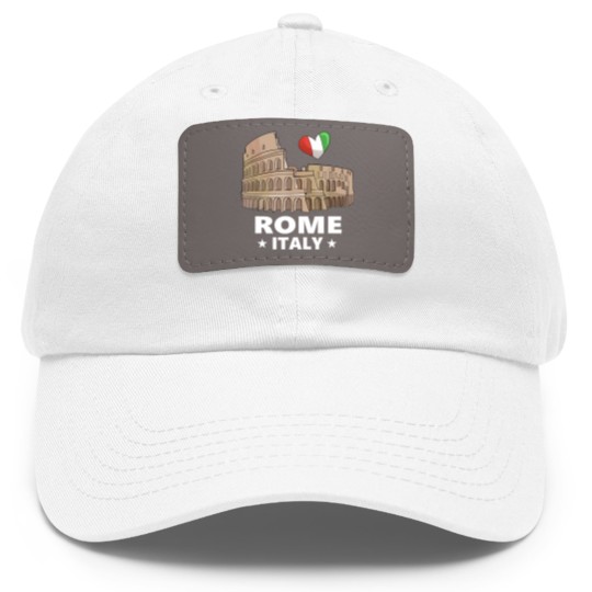 Discover I Love Rome Italy Colosseum Dad Hat With Leather Patch