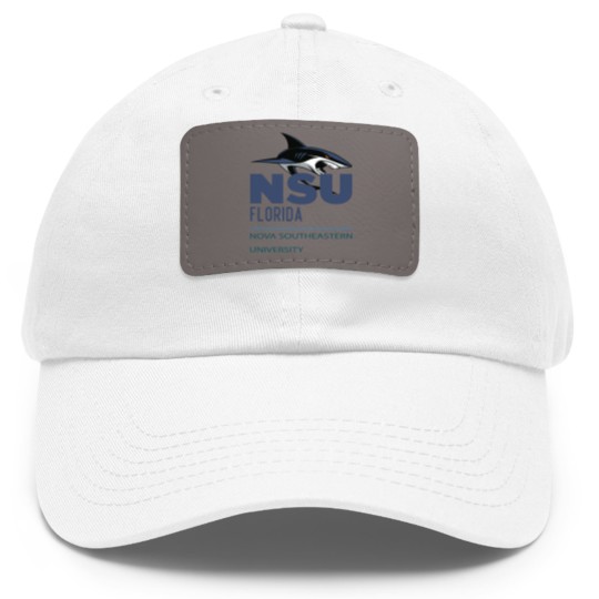 Discover Nova Southeastern University blue shark NSU Dad Hat With Leather Patch