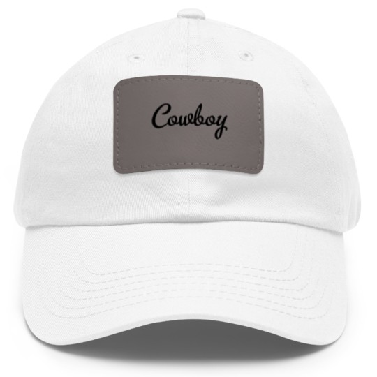 Discover Cowboy Dad Hat With Leather Patch, Cowboy Dad Hat With Leather Patch