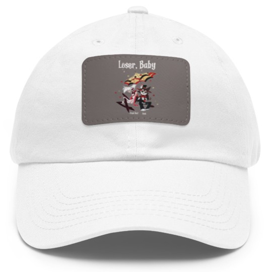 Discover Loser Baby Dad Hat With Leather Patch, Angel Dust & Husk Dad Hat With Leather Patch, Angel Dust Hazbin Hotel