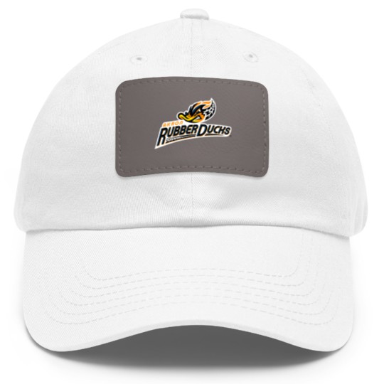 Discover Akron RubberDucks Logo Dad Hat With Leather Patch