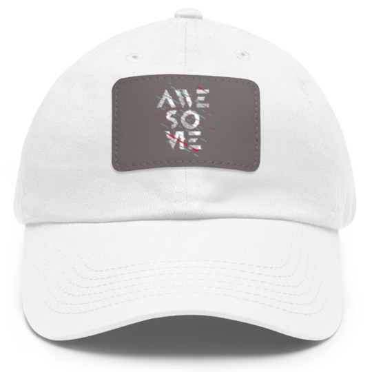 Discover Awesome Abstract - Awesome Abstract - Dad Hat With Leather Patch