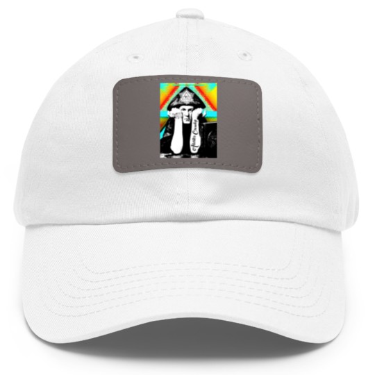 Discover Aleister Crowley Psychedelic Art Print Design - Aleister Crowley - Dad Hat With Leather Patch