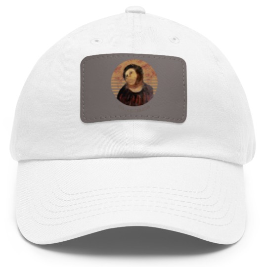 Discover Viva La Restauracion Jesus Fresco Restoration Fail Meme | Active Dad Hat With Leather Patch