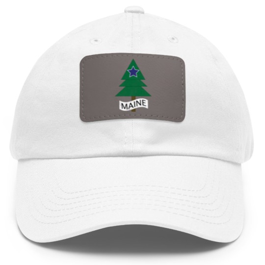 Discover 1901 Maine State Flag Remix Distressed Vintage - Maine - Dad Hat With Leather Patch