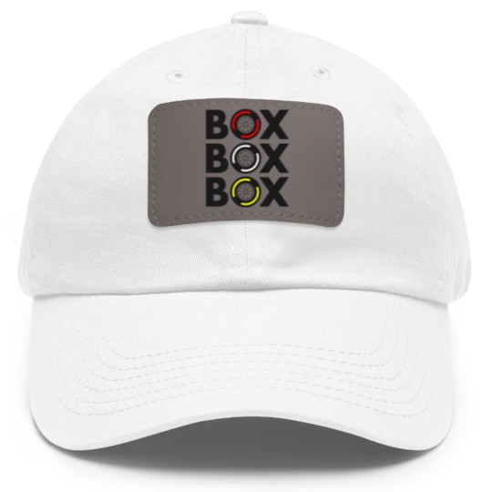 Discover Box Box Box Dad Hat With Leather Patch