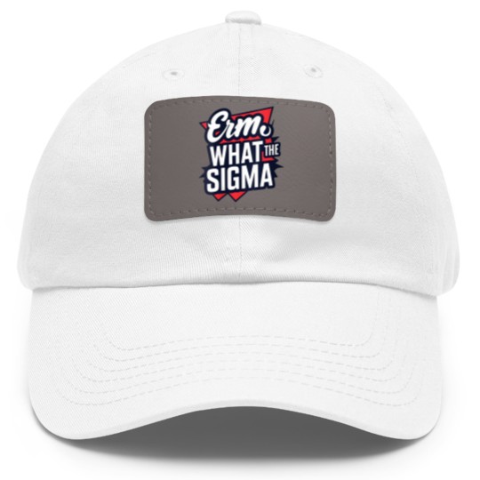 Discover wos erm, what the sigma funny meme Dad Hat With Leather Patch