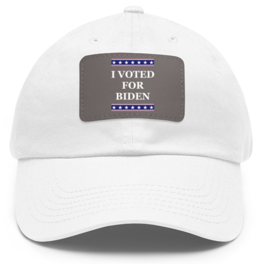Discover i voted for biden pro joe biden democrats liberals gifts Dad Hat With Leather Patch