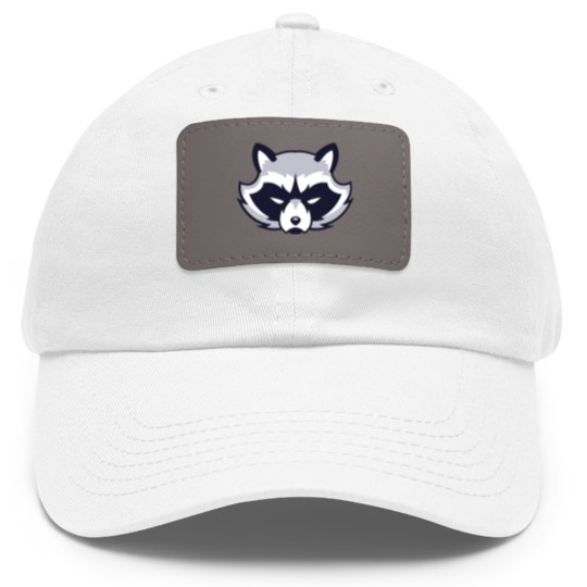 Discover Angry Raccoon - Raccoon - Dad Hat With Leather Patch
