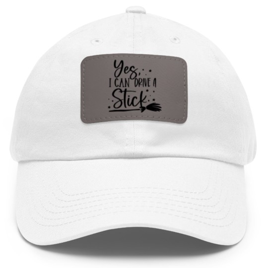 Discover I drive Stick Dad Hat With Leather Patch, Halloween Dad Hat With Leather Patch, Cute Halloween Dad Hat With Leather Patch