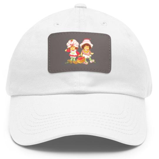 Discover Strawberry Shortcake & Cafe Ole Dad Hat With Leather Patch, Have A Berry Nice Day Dad Hat With Leather Patch, Cartoon Nostalgia Dad Hat With Leather Patch, Love Strawberry Kid Dad Hat With Leather Patch
