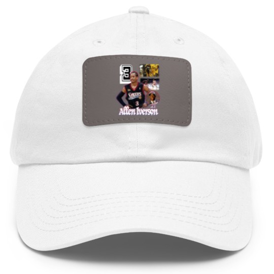 Discover Allen Iverson number 3 pro basketball player Dad Hat With Leather Patch