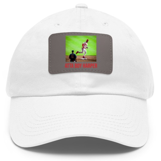 Discover Atta Boy Harper Dad Hat With Leather Patch