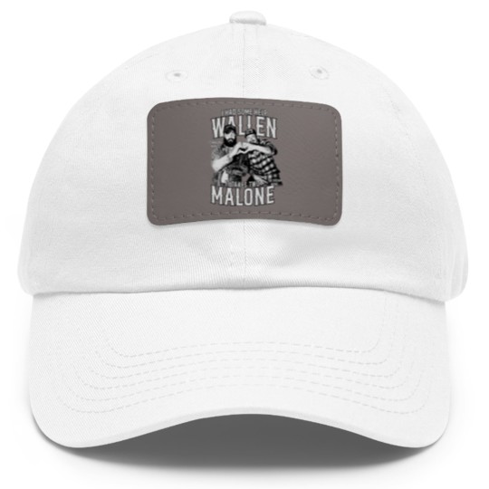 Discover Posty Wallen Dad Hat With Leather Patch, Morgan Malone Dad Hat With Leather Patch, Wallen And Malone Dad Hat With Leather Patch