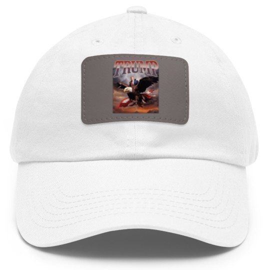 Discover Donald Trump Eagle Dad Hat With Leather Patch Top Funny Election Campaign 2024