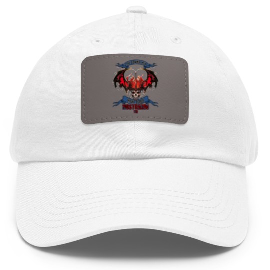 Discover Kriegshammer - Nostramo - Hail the Lord of the Night Variant Dad Hat With Leather Patch