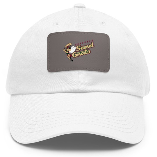 Discover Savannah Sand Gnats vintage defunct baseball team emblem Dad Hat With Leather Patch