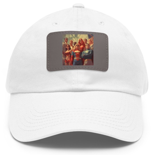 Discover justice society of America Dad Hat With Leather Patch