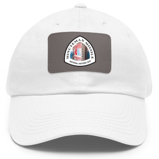 Discover Minuteman Missile National Historic Site shield Dad Hat With Leather Patch