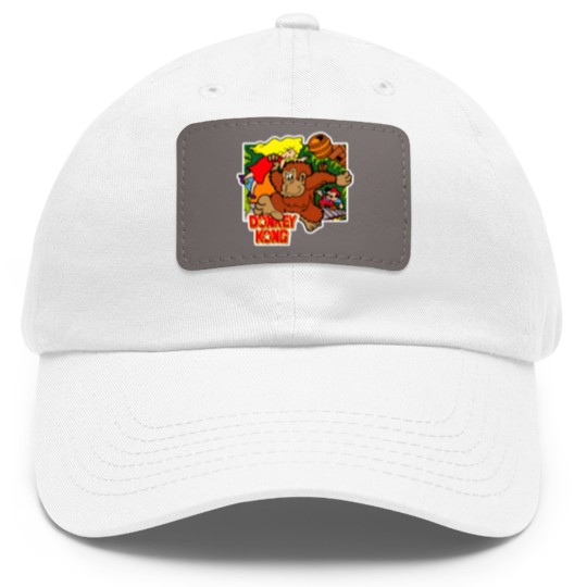 Discover Donkey Kong Arcade Game Dad Hat With Leather Patch, Donkey Kong Party Dad Hat With Leather Patch