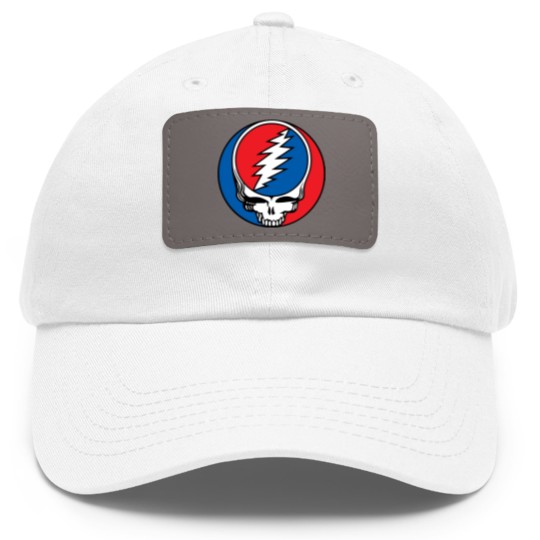 Discover Grateful Steal Your Face Dad Hat With Leather Patch