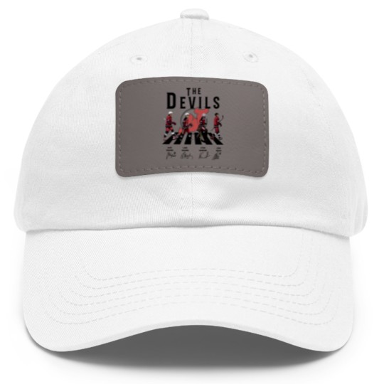 Discover Devils Walking Abbey Road Signatures Ice Hockey Dad Hat With Leather Patch, New Jersey Vintage